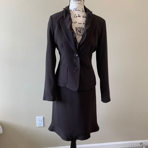 Italian Polka Dot Chocolate Brown Career Suit (M)